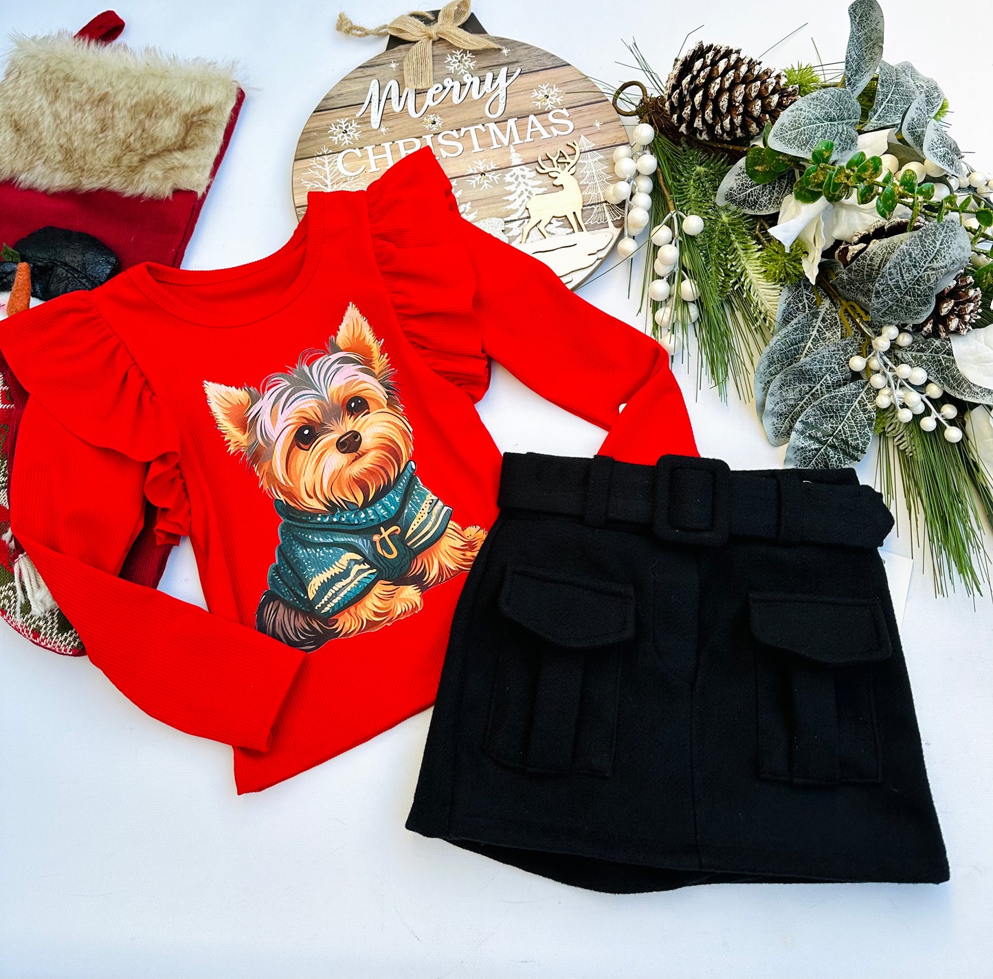 Red puppy top