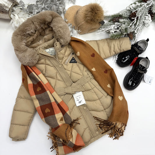 Beige winter jacket