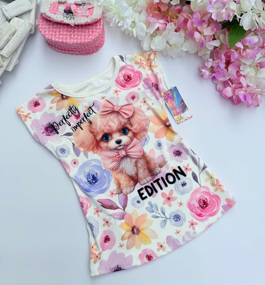 Flower puppy t shirt