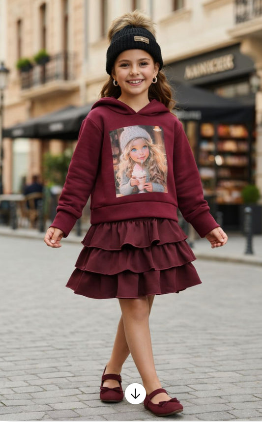 Burgundy hoodie
