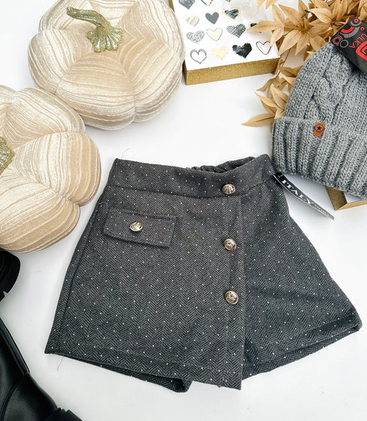 Grey sparkle skorts