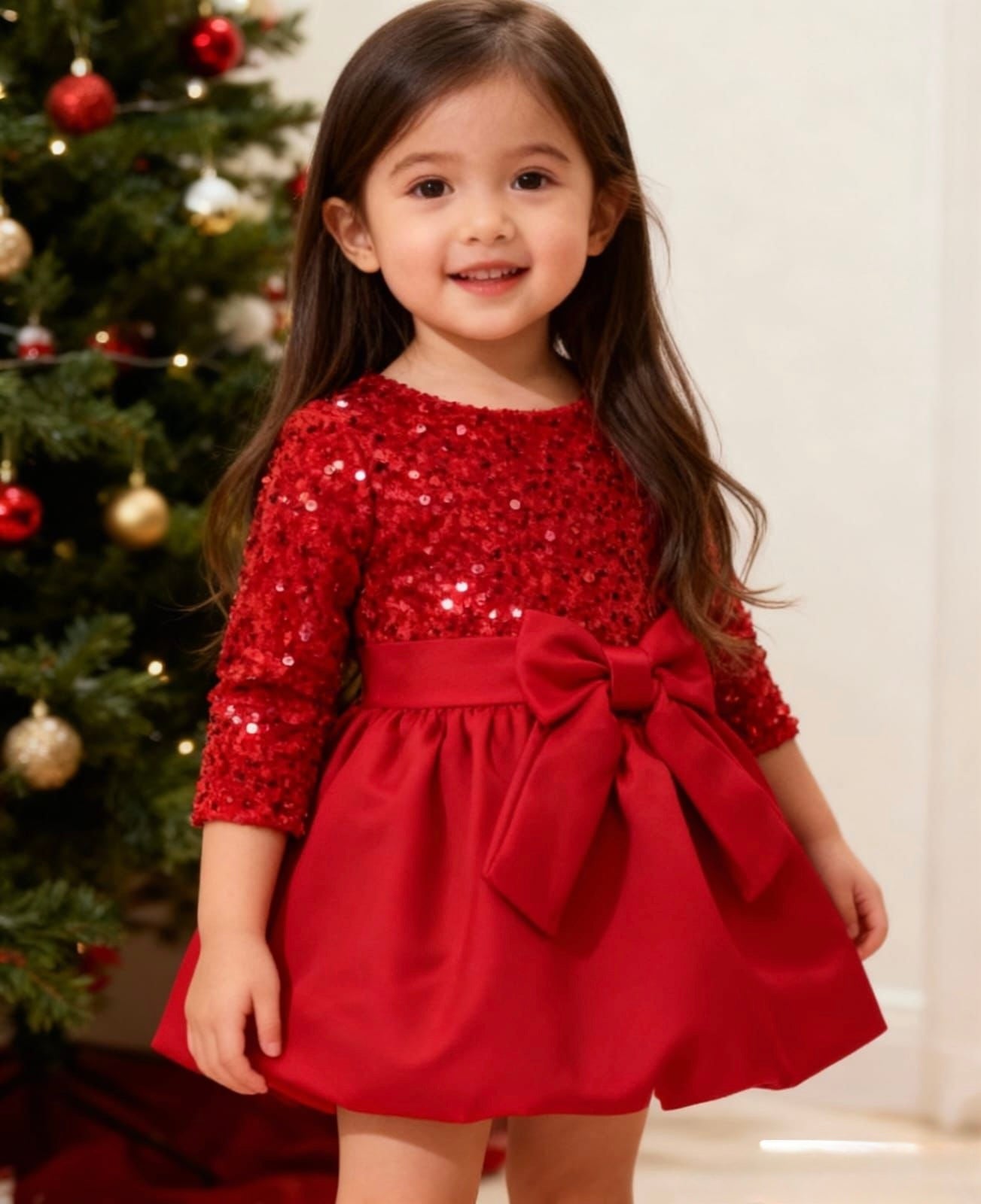 Red sparkle dress