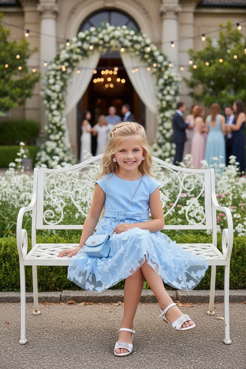 Blue butterfly dress