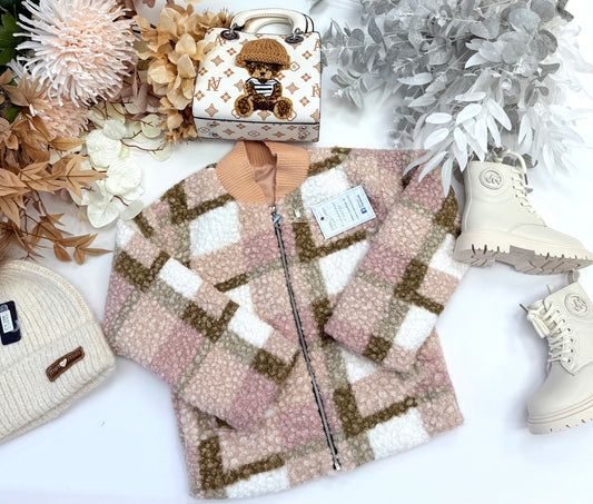 Checked zip jacket