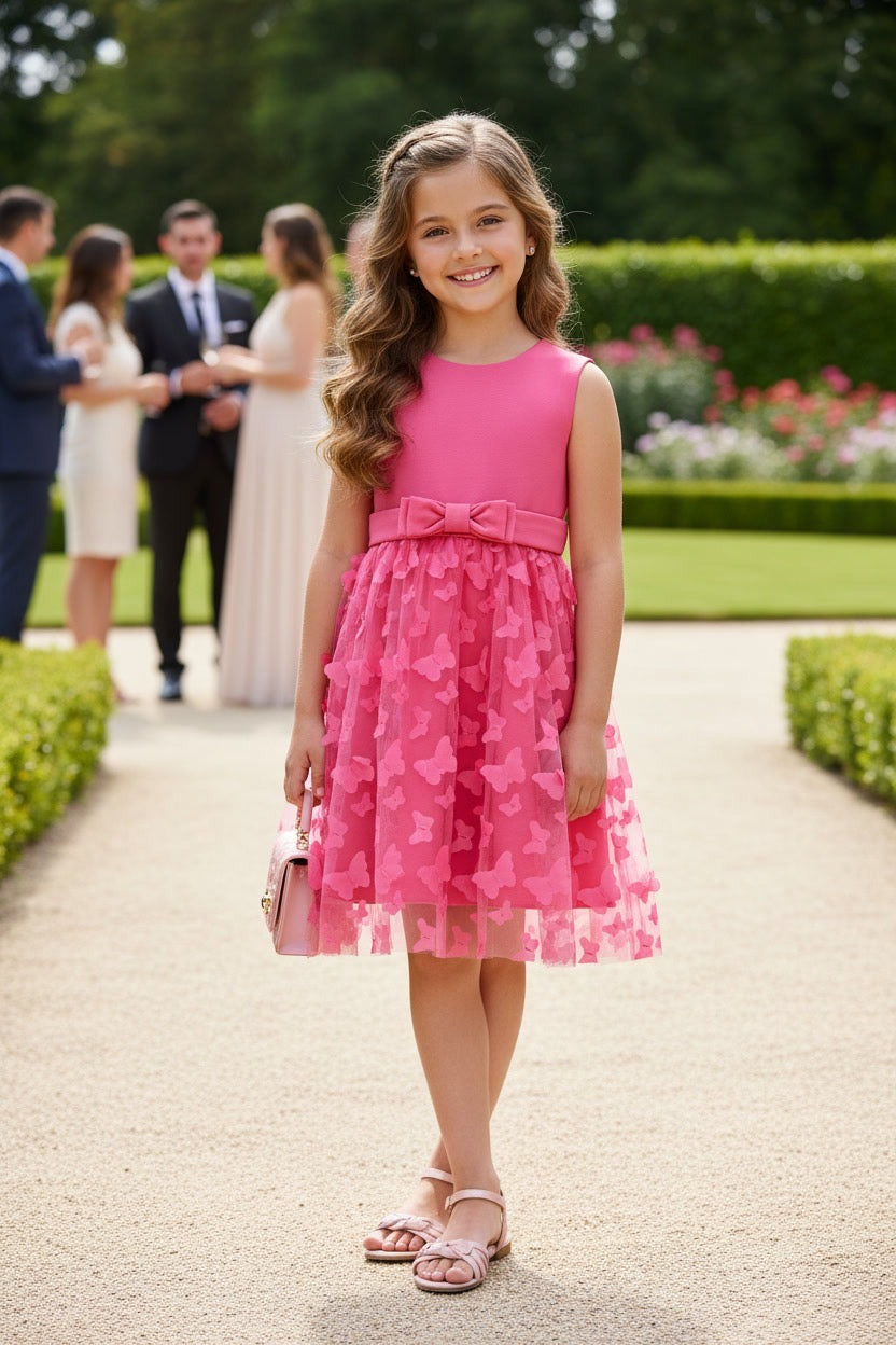 Pink butterfly dress