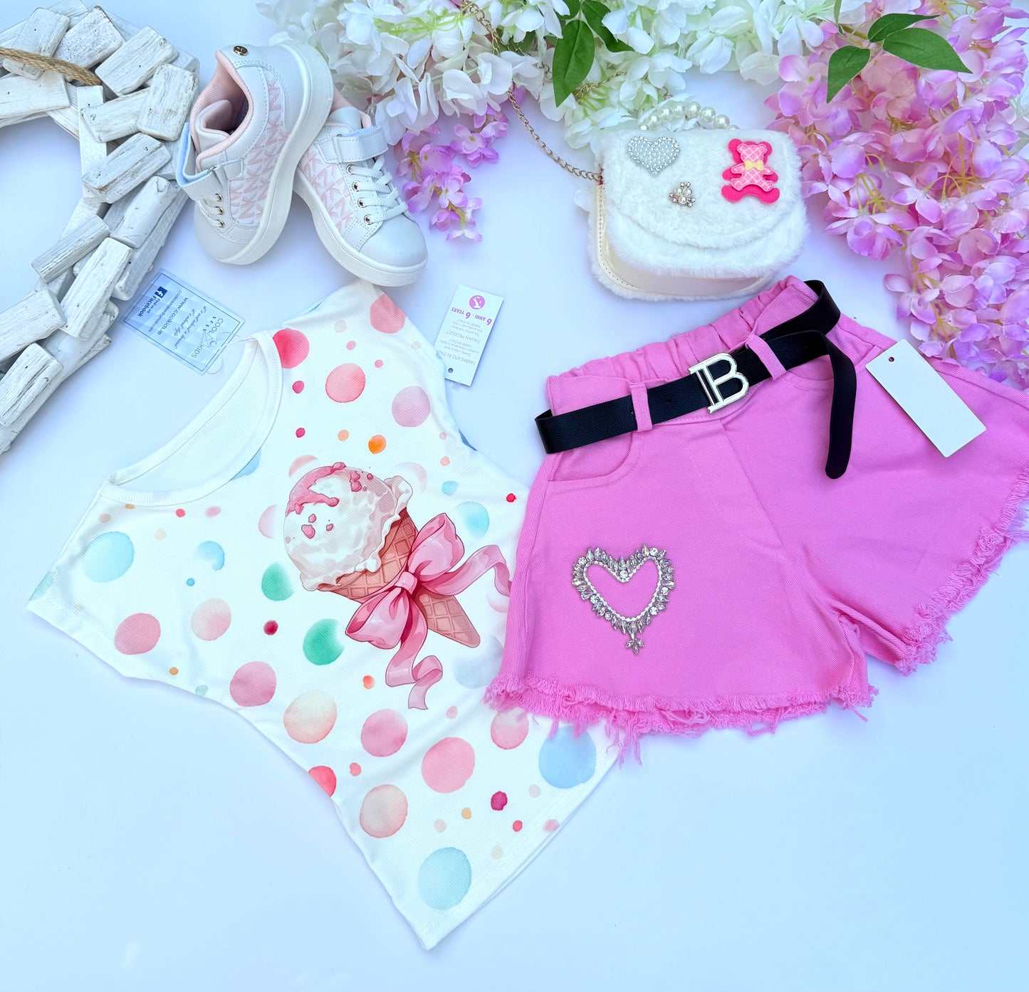 Pink Heart shorts