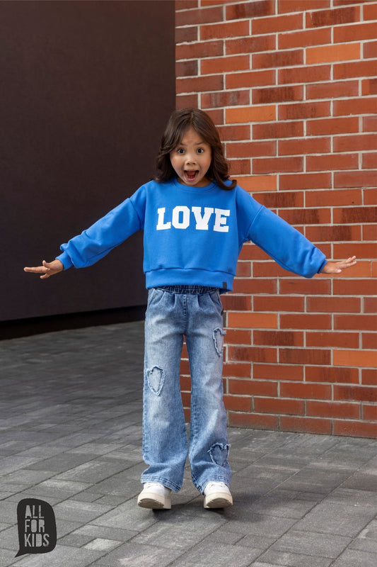 Blue LOVE  sweatshirt