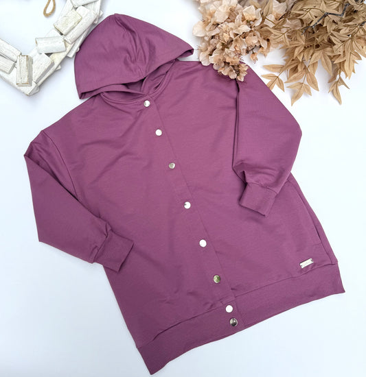 Plum long hoodie