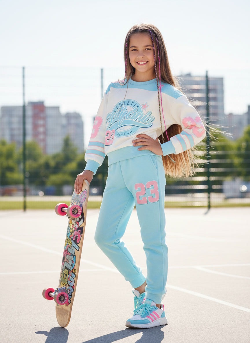 Blue spring tracksuit