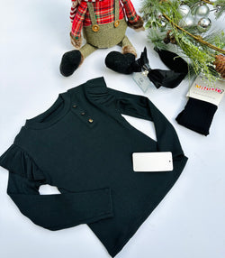 Black button top
