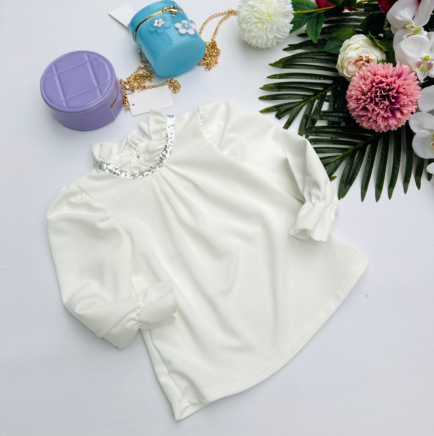 White elegant top