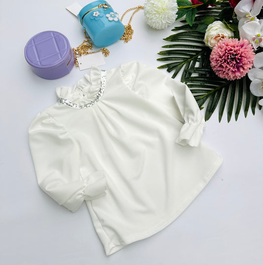 White elegant top