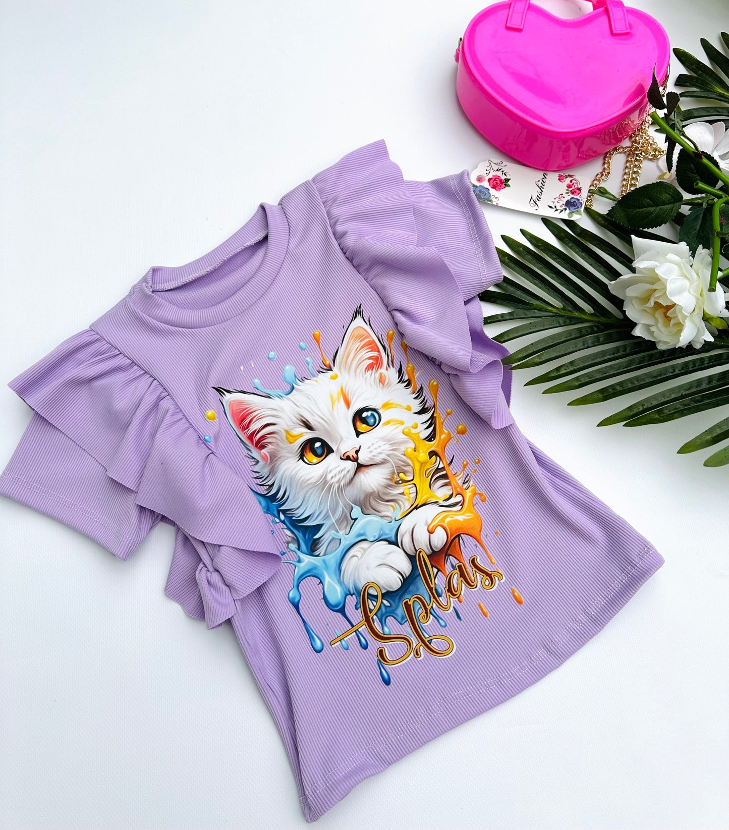 Lilac Cat t shirt