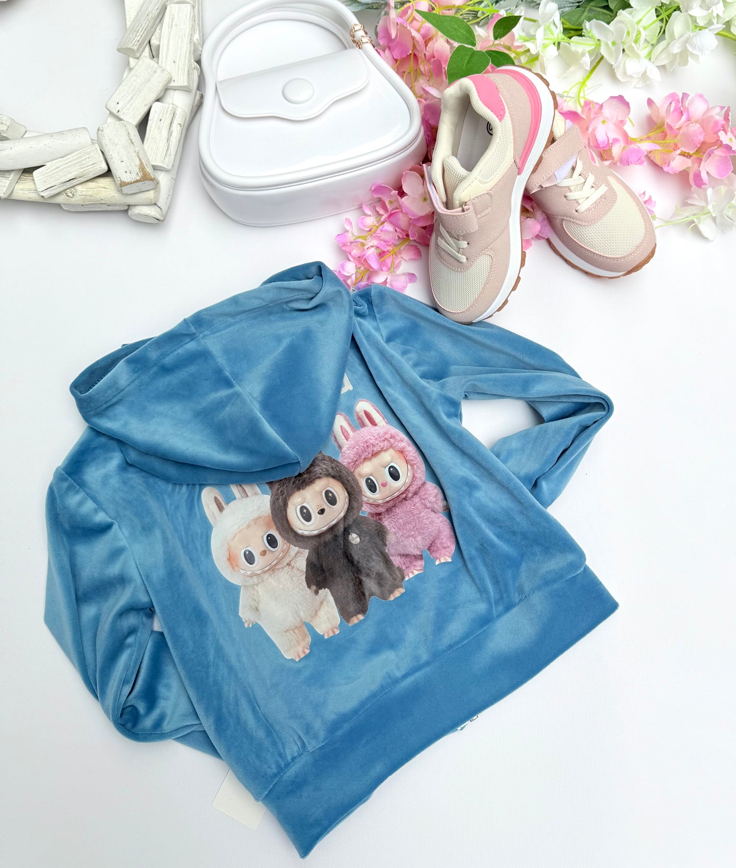 Blue zip hoodie