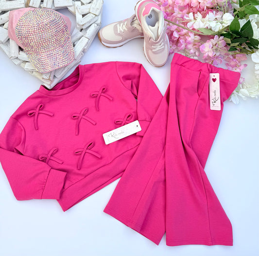Pink bow tracksuit