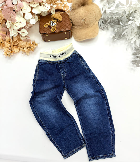Denim balloons pants