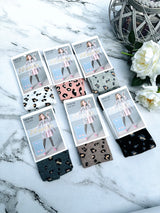 Dark grey wild print tights