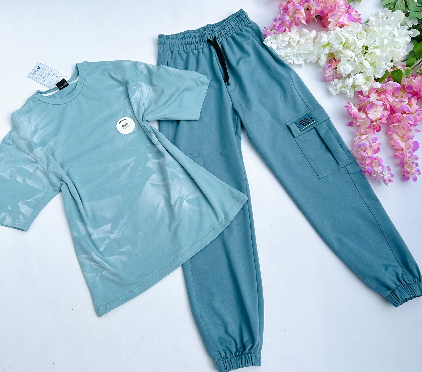 Blue cargo pants