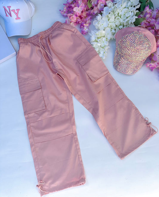 Pink cargo pants