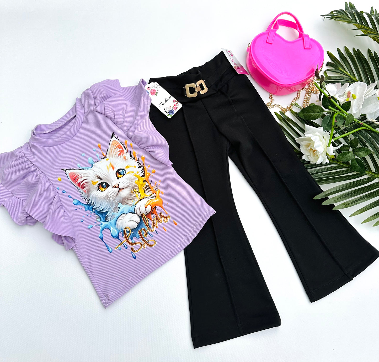 Lilac Cat t shirt
