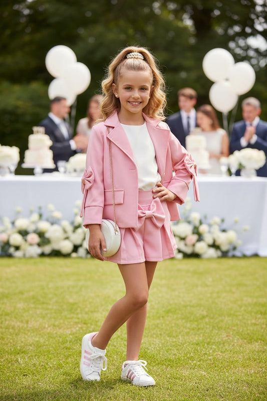 Pink bow elegant  set