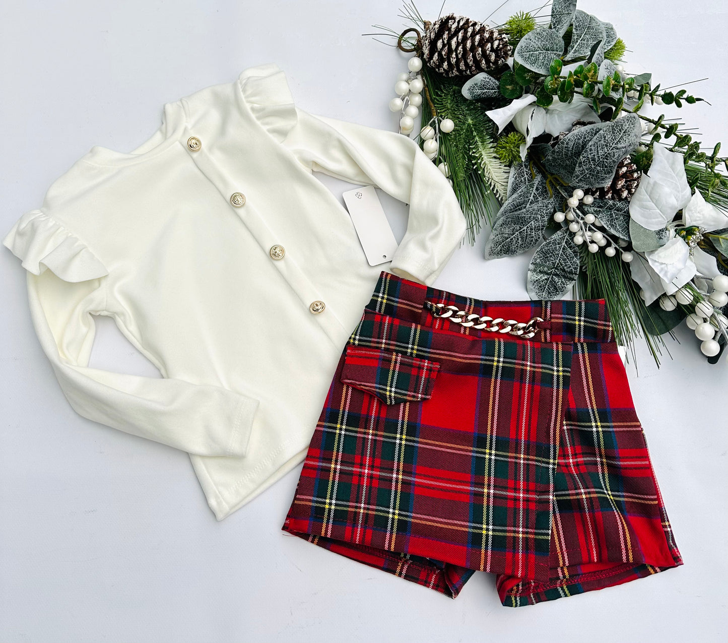 White fleece top