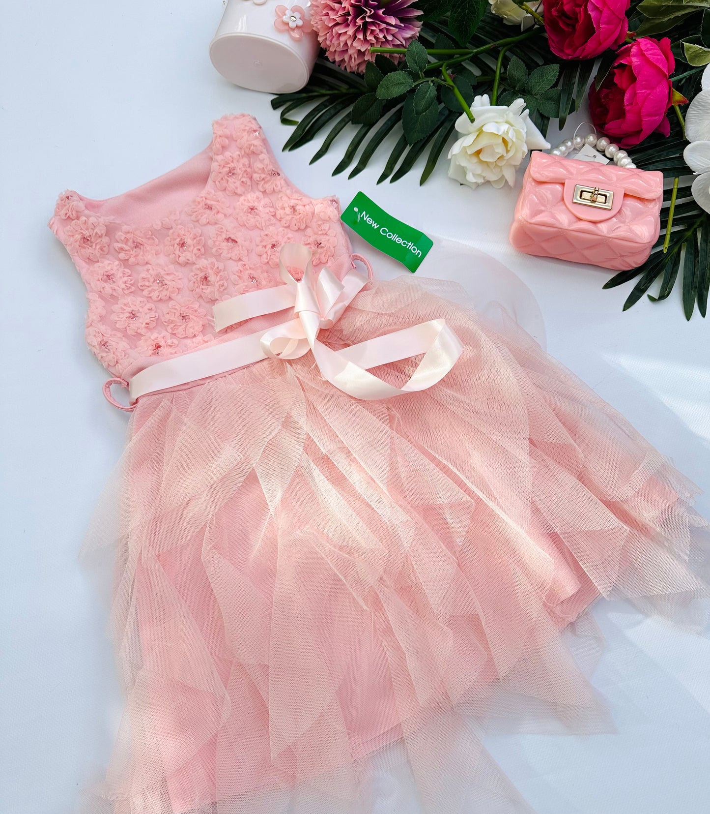 Pink flower dress