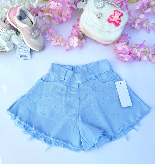 Blue sparkle shorts
