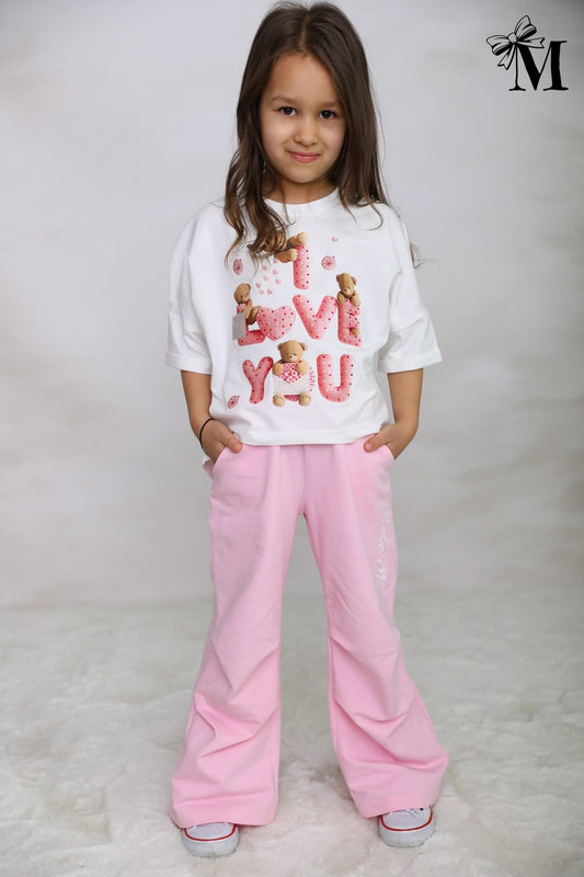 Pink cotton pants