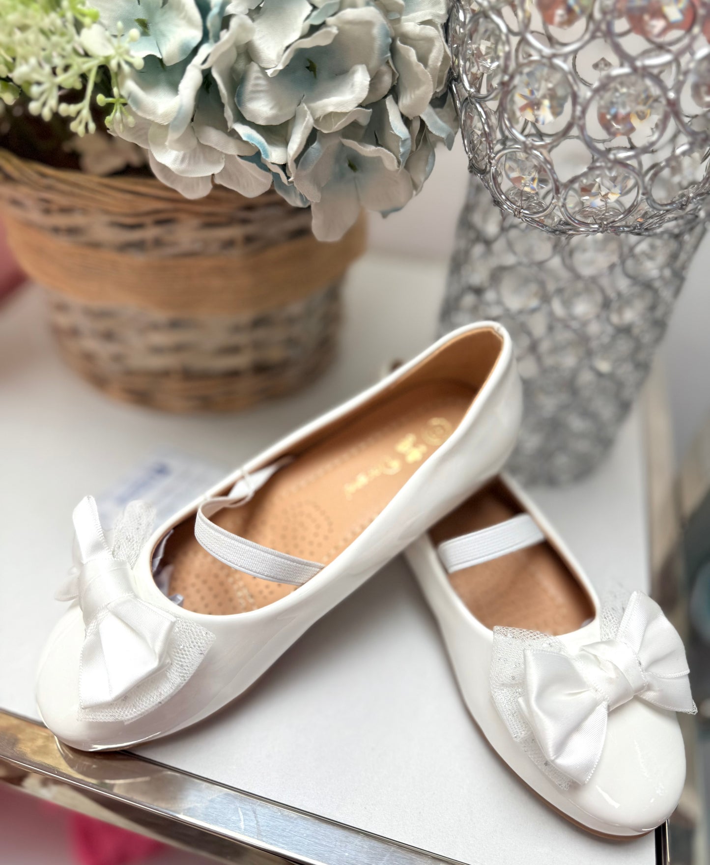 White ballerina with bow