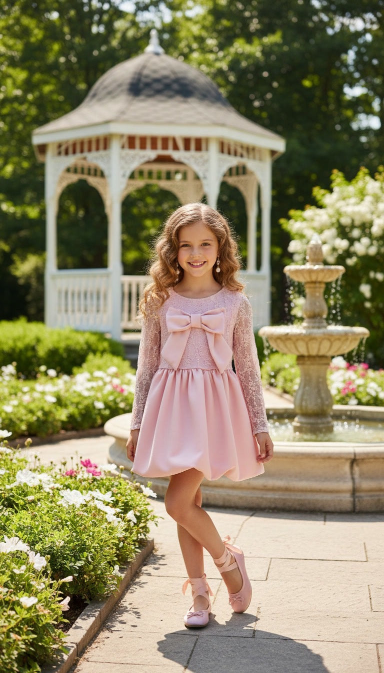 Pink bow dress