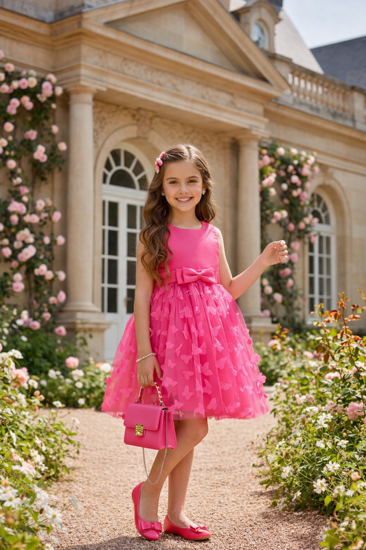 Pink butterfly dress