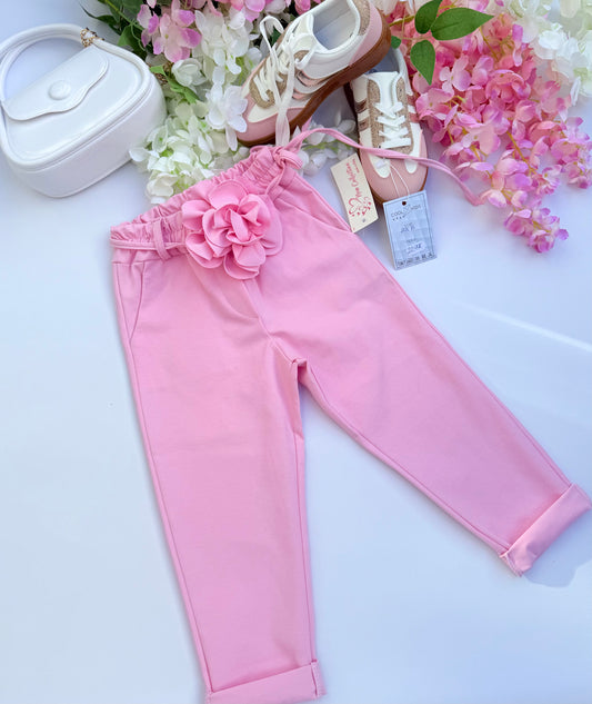 Pink flower pants