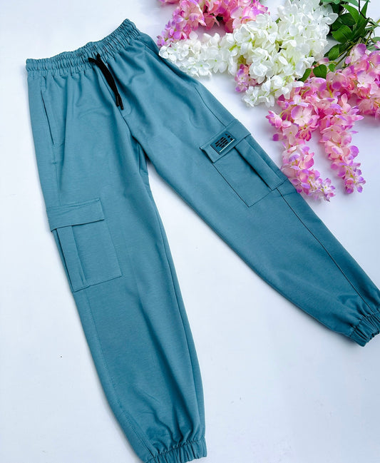 Blue cargo pants
