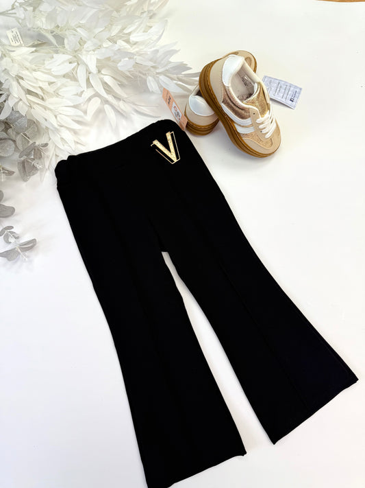 Black flared pants