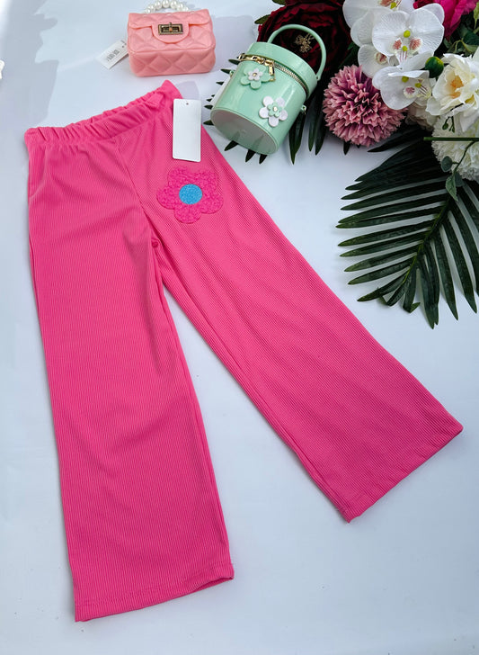 Pink flower pants