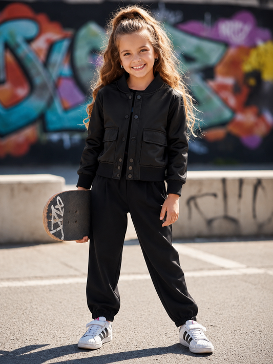 Black bomber jacket