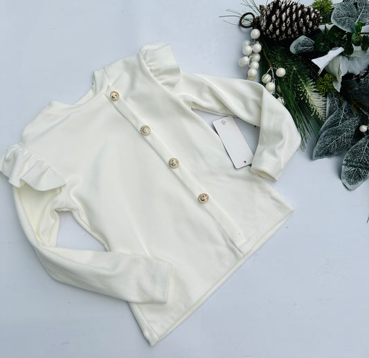 White fleece top