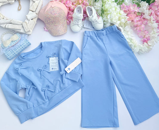 Blue bow set