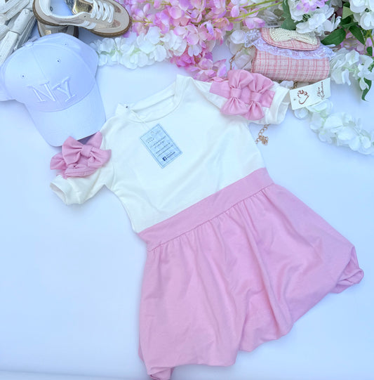 Pink bow dress