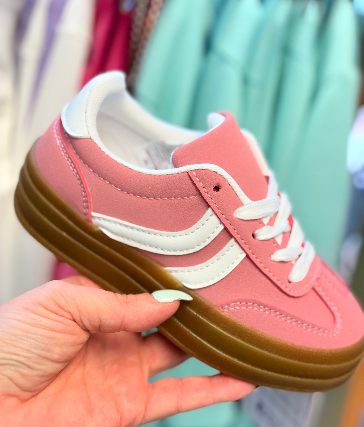 Pink sneakers