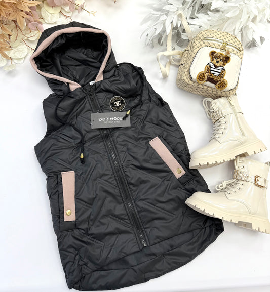 Black autumn gilet