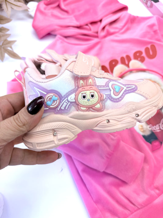 Labubu pink sneakers