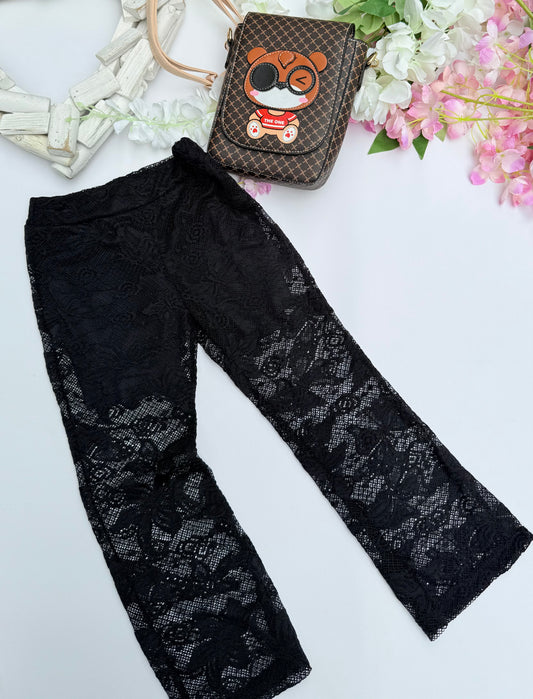 Black laces pants