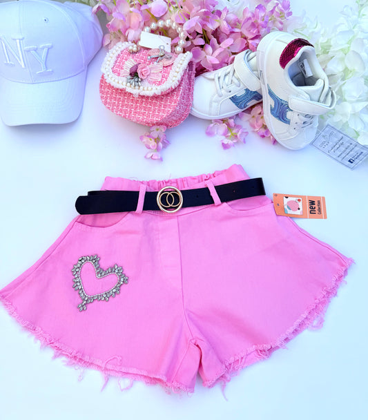 Pink Heart shorts