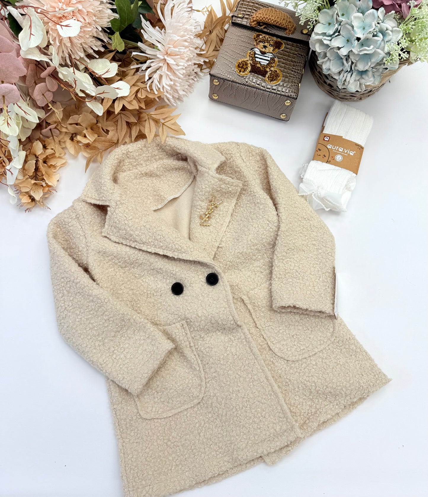 Beige spring coat