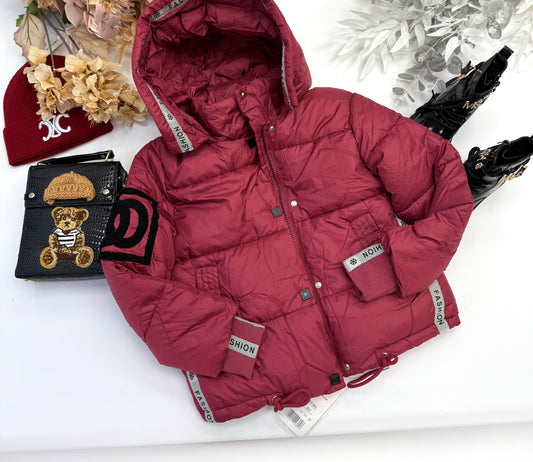 Burgundy winter jacket