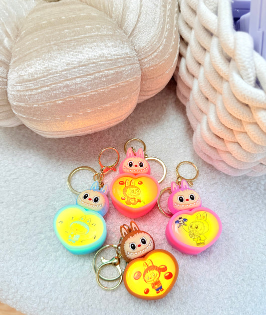 Labubu key ring with light