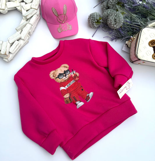 Pink Teddy warm sweatshirt
