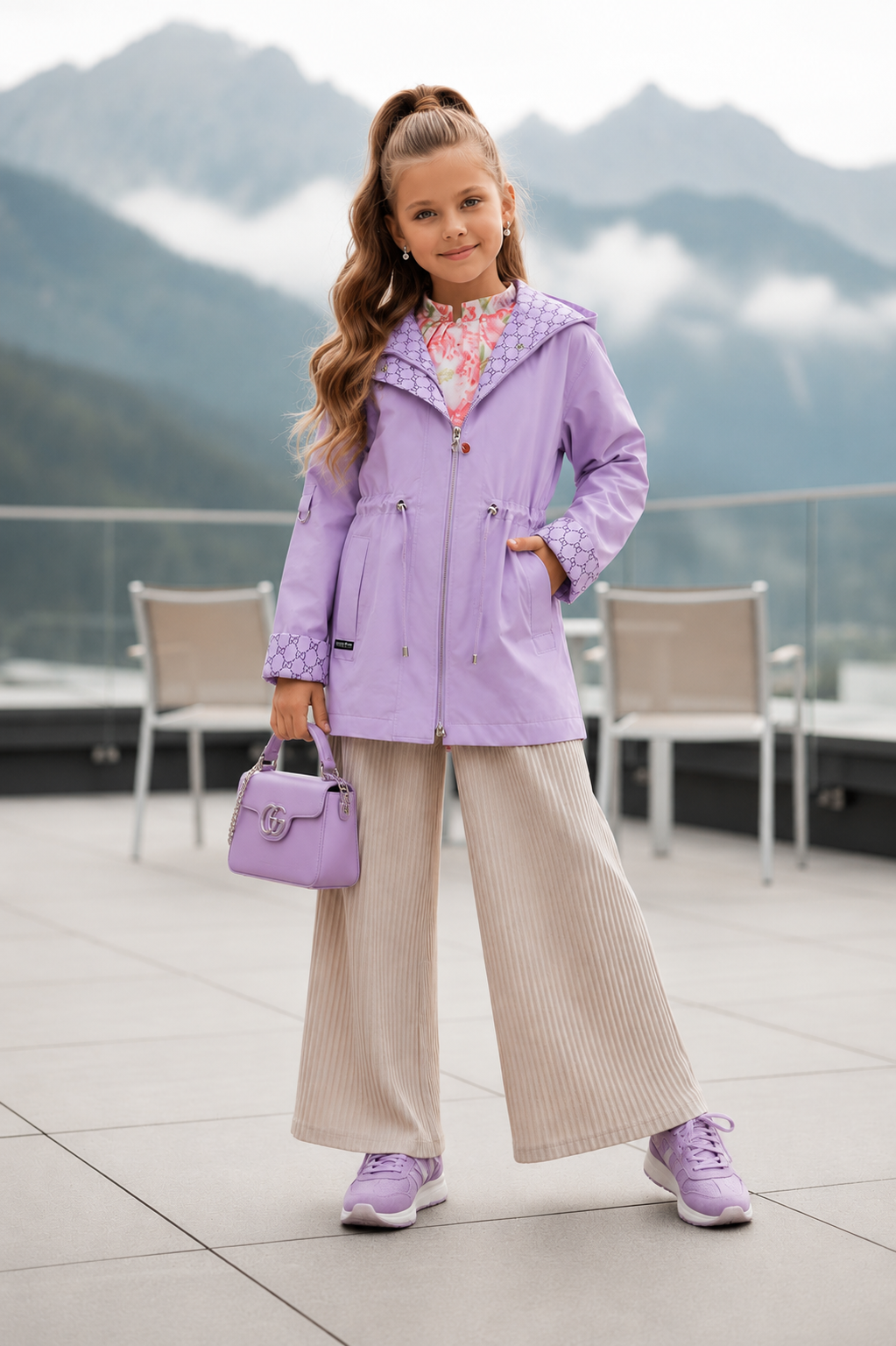 Lilac parka jacket
